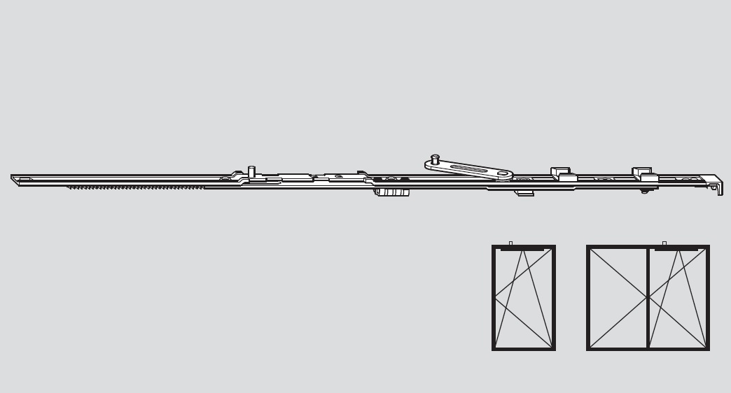 Křídlové nůžky ROTO NT Označení kování: Křídlové nůžky 150/300, FFB 290-410 mm