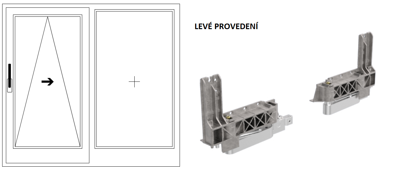 Levně G-U vozíky pro posuvné dveře 966/200 Provedení: Levé
