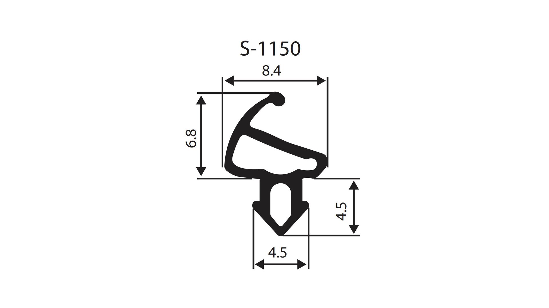 Levně Okenni těsnění do oken KOMMERLING S 1150