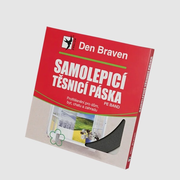 Levně Samolepící těsnící páska do oken a dveří bílá 9 x 2mm x 20m