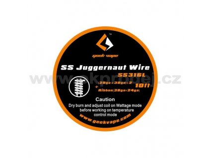 GeekVape SS Juggernaut Wire, 3m - SS316L(28GA+38GA)x2+
