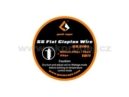 1502 geekvape ss flat clapton wire 3m ribbon 26gax18ga 32