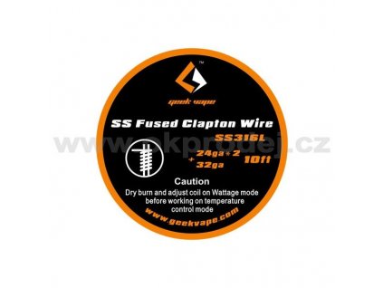 GeekVape SS Fused Clapton Wire, 3m - 24GAx2+32GA