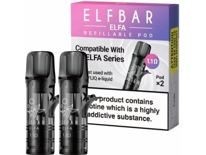 Elf Bar ELFA EMPTY Pods cartridge 1,1ohm 2Pack