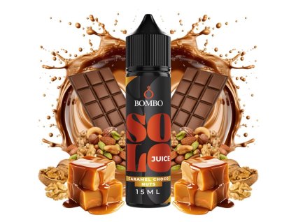 Příchuť Bombo Solo Juice S&V 15ml Caramel Choco Nuts (Čokoláda s karamelem a ořechy)