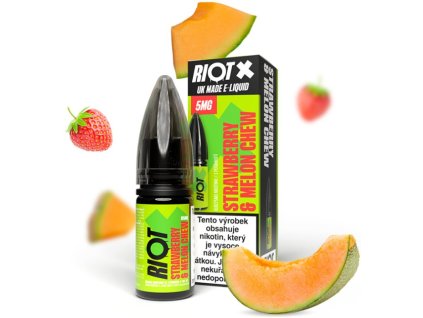 liquid riot x salt strawberry melon chew jahodovo melounova zvykacka 10ml 10mg