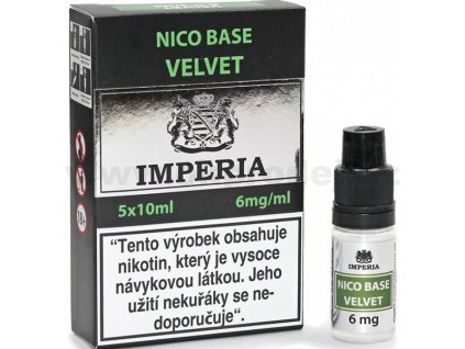 Nikotinová báze IMPERIA Velvet 5x10ml PG20-VG80 - 6 mg