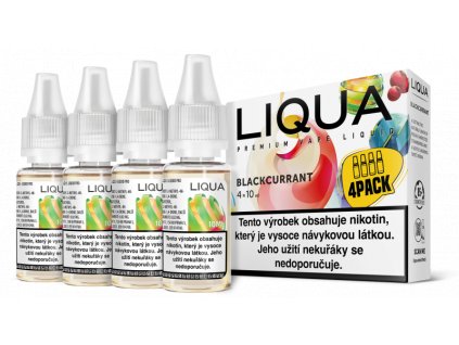 Blackcurrant 4x10ml  (černý rybíz) - Liquid LIQUA Elements 4Pack - 6 mg