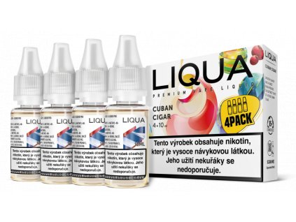 Cuban Cigar tobacco 4x10ml  (Kubánský doutník) - Liquid LIQUA Elements 4Pack - 6 mg