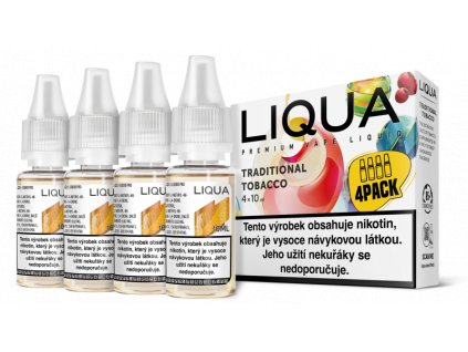 Traditional tobacco 4x10ml  (Tradiční tabák) - Liquid LIQUA Elements 4Pack - 3 mg