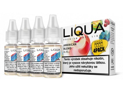 American Blend 4x10ml  (Americký míchaný tabák) - Liquid LIQUA Elements 4Pack - 3 mg