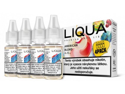 American Blend 4x10ml  (Americký míchaný tabák) - Liquid LIQUA Elements 4Pack - 6 mg