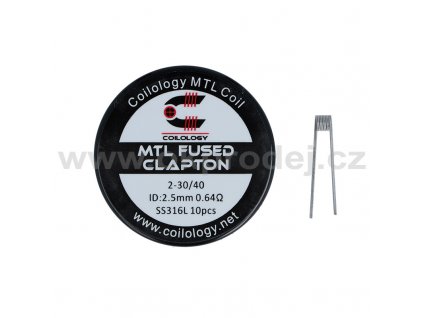 Coilology předmotané spirálky MTL Fused Clapton SS316L - 0.64ohm