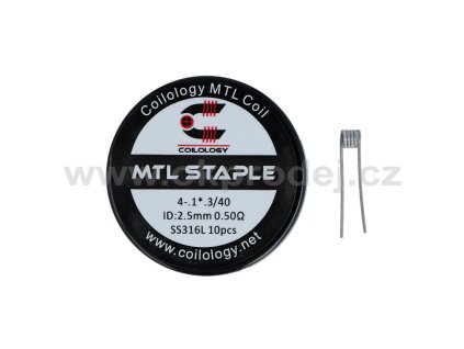 3347 coilology predmotane spiralky mtl staple ss316l 0 5ohm