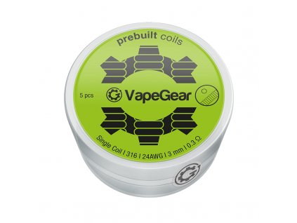 VapeGear předmotané spirálky - Single coil - A1, 0.3ohm