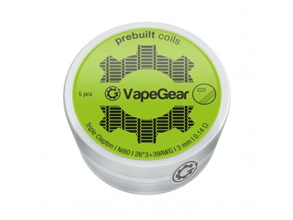 VapeGear předmotané spirálky - Triple Clapton - SS316, 0.29ohm