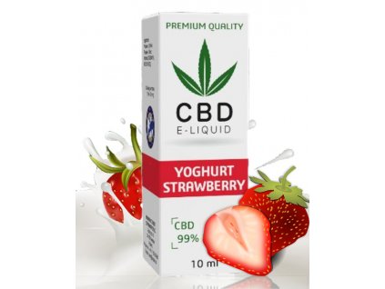 CBD Vape Liquid - Yoghurt Strawberry 10 ml 300 mg