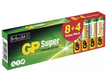 5624 alkalicka baterie gp super aa lr6 12 ks