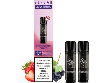 elf bar elfa pods cartridge 2pack strawberry grape 20mg