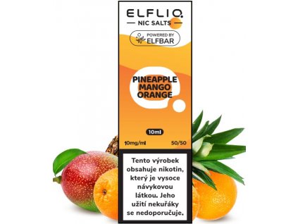 liquid elfliq nic salt pineapple mango orange 10ml 10mg 3