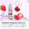 liquid elfliq nic salt strawberry raspberry cherry ice 10ml 20mg 2