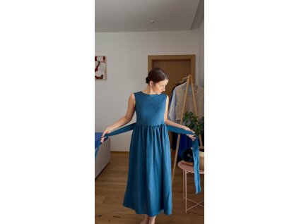 Šaty ElkeDotts Lněné - Drop