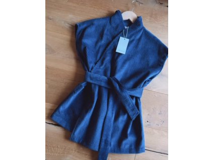 Manšestrová vesta dark Cobalt