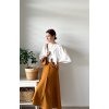 Lněná sukně Tira Cognac