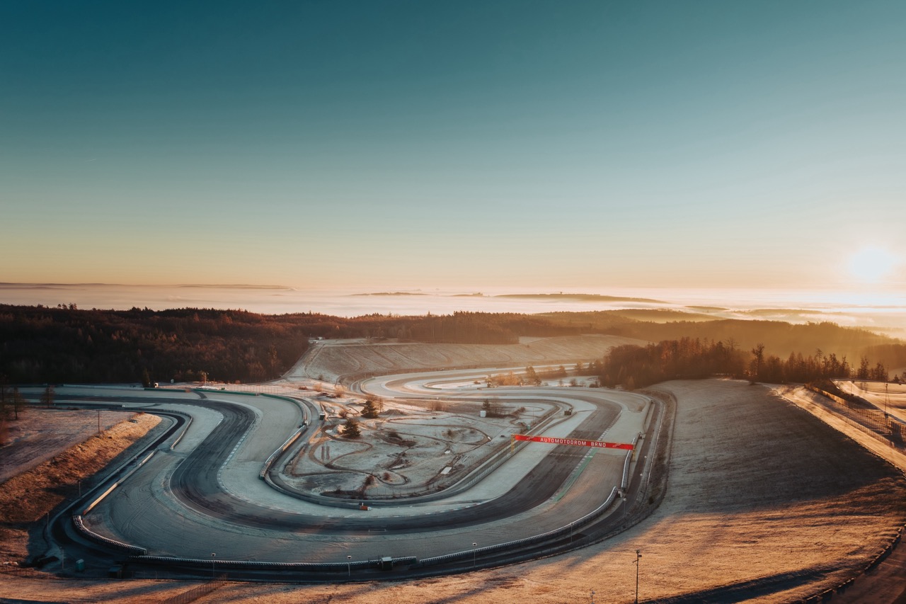 Automotodrom Brno v zimě