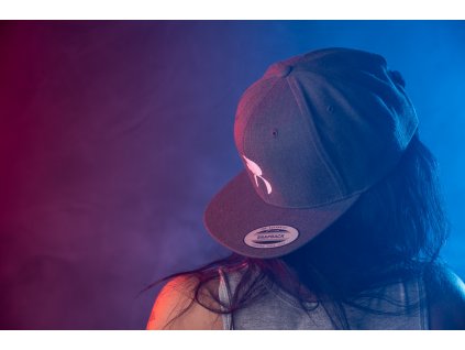 Kšiltovka RIDER snapback - tmavě šedá - bílé logo