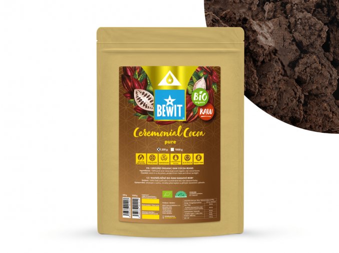 1691557990 bewit ceremonial cocoa pure 200g surovina komp