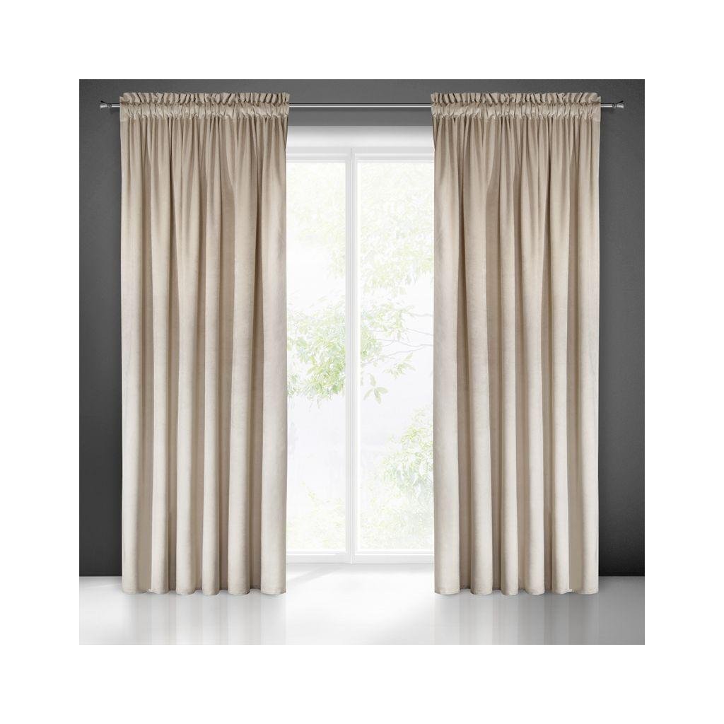 17370 bezovy zaves na paske melanie 140x270 cm