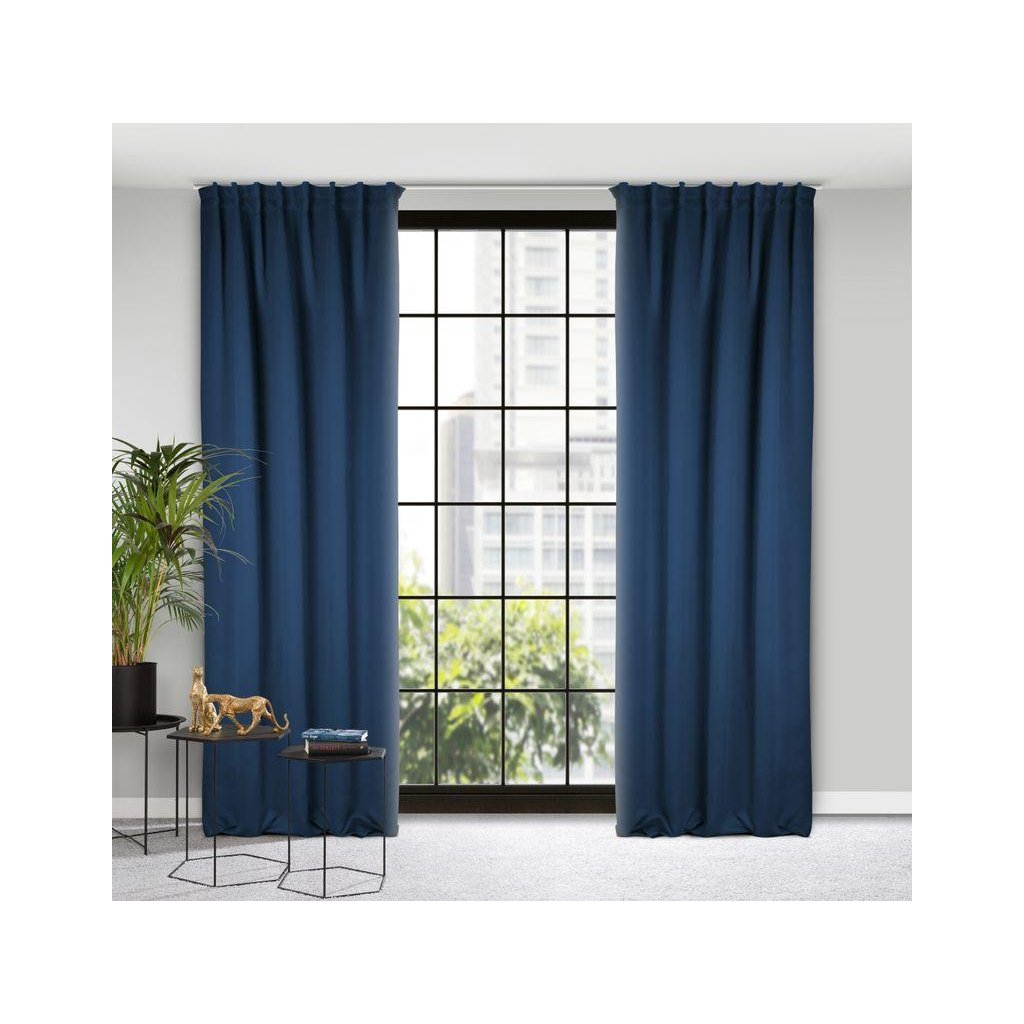 61356 modry zaves na flex paske milan 140x300 cm