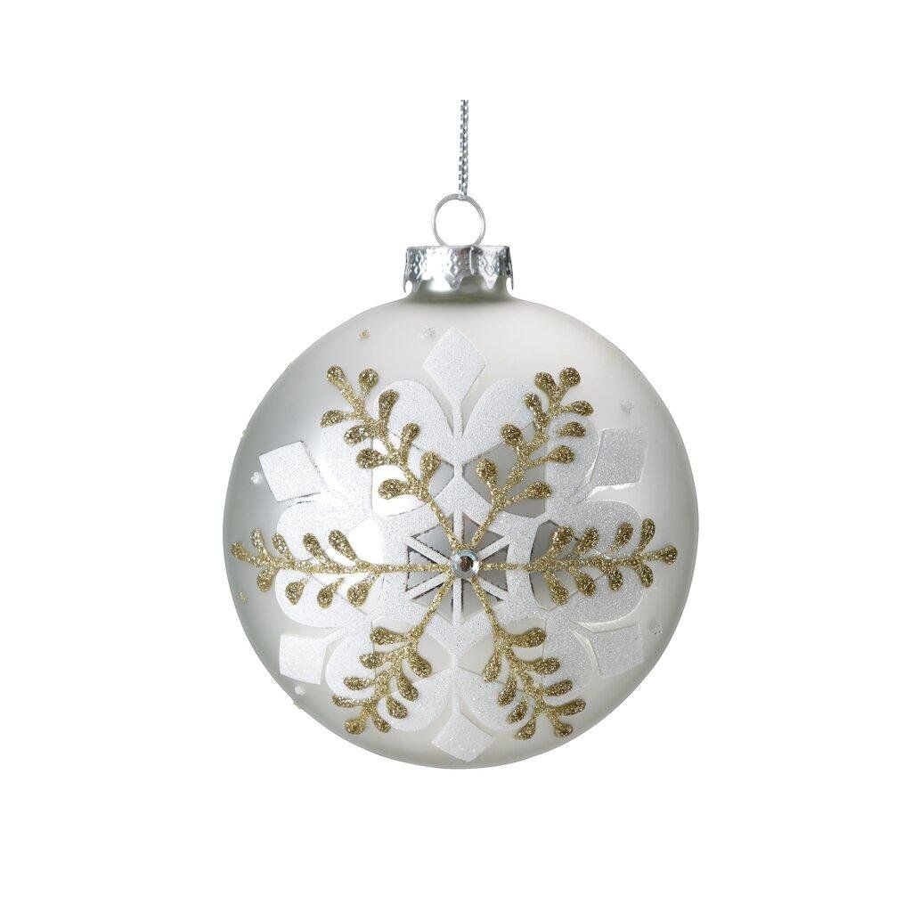74394 strieborna sklenena vianocna gula 10 cm sada 4 ks