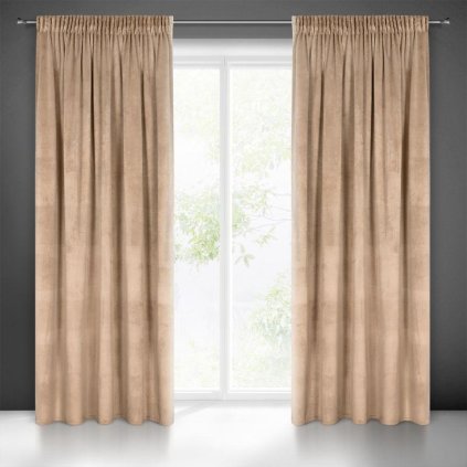 17373 bezovy zaves na paske melanie 140x270 cm