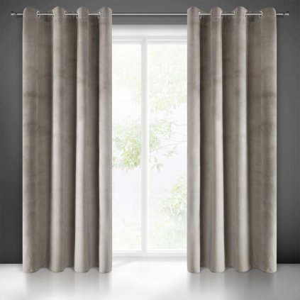5034 bezovy zamatovy zaves pierre 140x250 cm