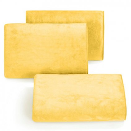 Žltý rýchloschnúci športový uterák AMY (Rozměr 30 x 30 cm)