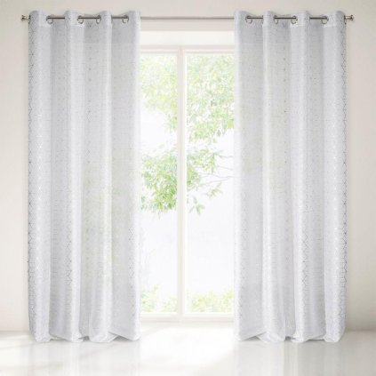 11286 biela zaclona na kruzkoch seylan 140x250 cm