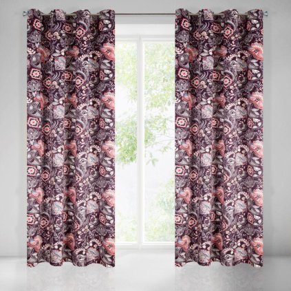 10782 bordovy zamatovy zaves na kruzkoch mirei 140x250 cm