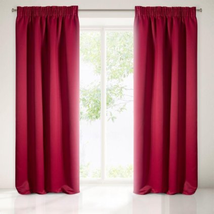 15297 cerveny zatemnovaci zaves na paske blackout 135x270 cm