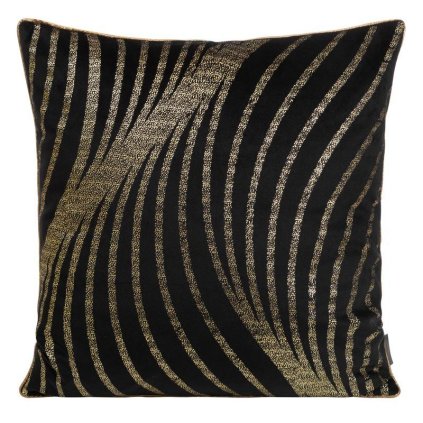 30414 cierna obliecka na vankus victoria3 s potlacou 45x45 cm
