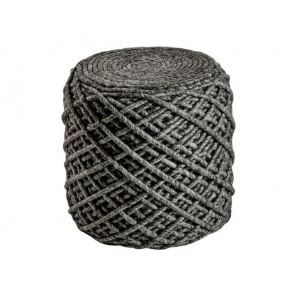 Sedací vak ROYAL Pouf POR 888 Graphite (Rozměry sedáku Priemer 40-45 cm)