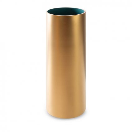 58629 sklenena vaza tyrkysovo zlata lotos9 1 15x40 cm