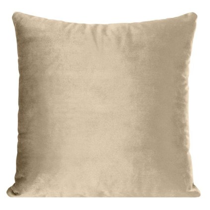 62040 bezova zamatova obliecka na vankus samanta 40x40 cm