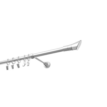 karnisz metalowy karpol 19 mm chrom mat pojedynczy cosmo do sypialni