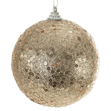68781 bezova plastova vianocna gula 10 cm sada 4 ks
