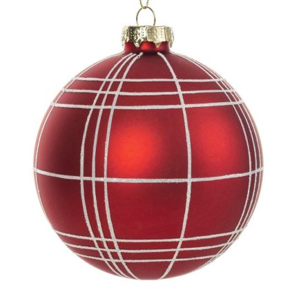 68991 cervena sklenena vianocna gula 10 cm sada 4 ks