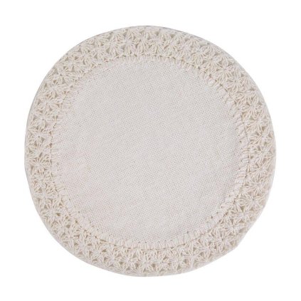 70302 kremove prestieranie na stol boho 38 cm sada 6 kusov