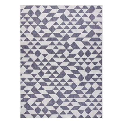 Kusový koberec Sion Sisal Triangles 22373 ecru/blue-pink – na von aj na doma (Rozmery kobercov 80x150)