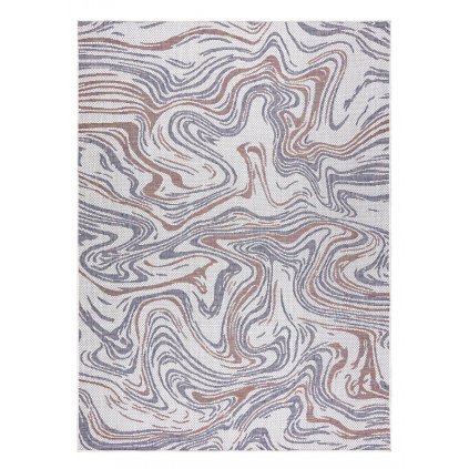 Kusový koberec Sion Sisal Waves 2836 ecru/blue/pink – na von aj na doma (Rozmery kobercov 80x150)